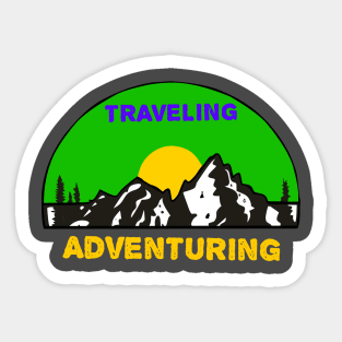 Traveling and Adventuring Sticker